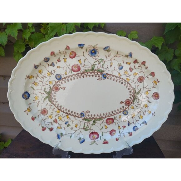 Vernon Kilns Desert Bloom 16" Platter EUC - Picture 1 of 4